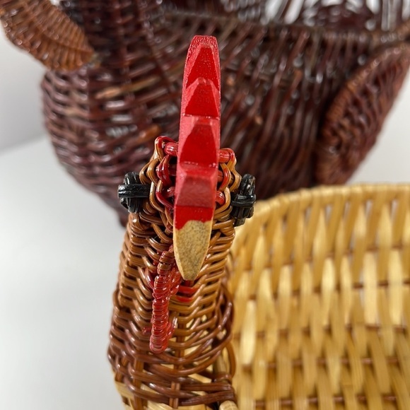 Wicker Woven Turkey Basket Bundle of 2 - Picture 3 of 10